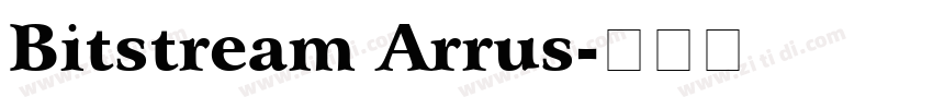 Bitstream Arrus字体转换
